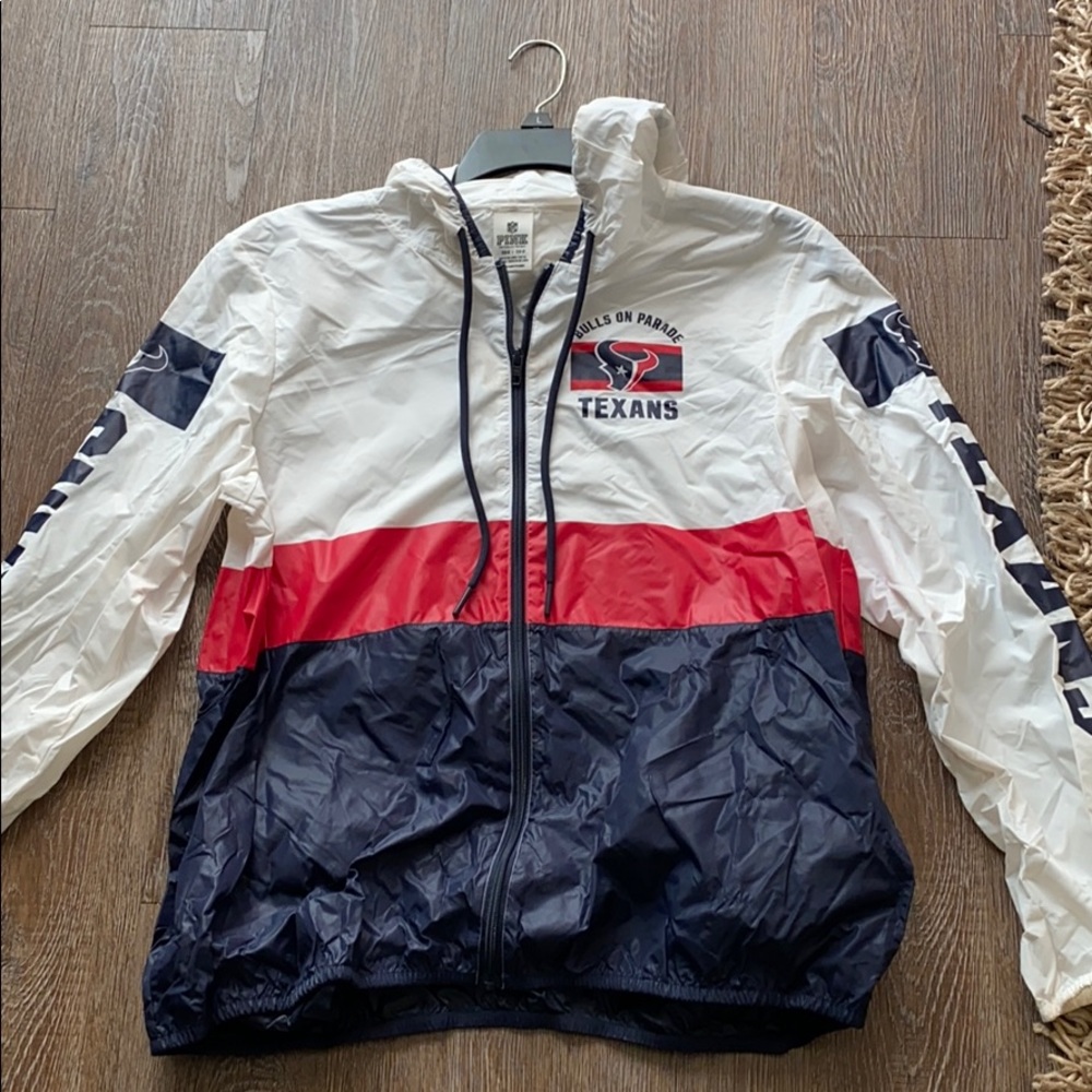 Pink Texans wind breaker jacket